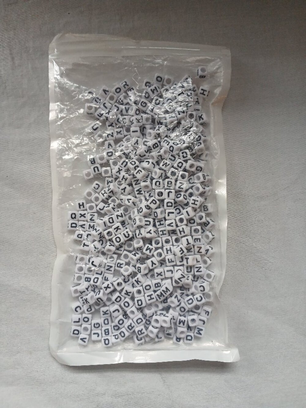 Alphabet Letter Beads 6mm Square Acrylic 500 Count Jewelry Craft DIY